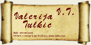 Valerija Tulkić vizit kartica